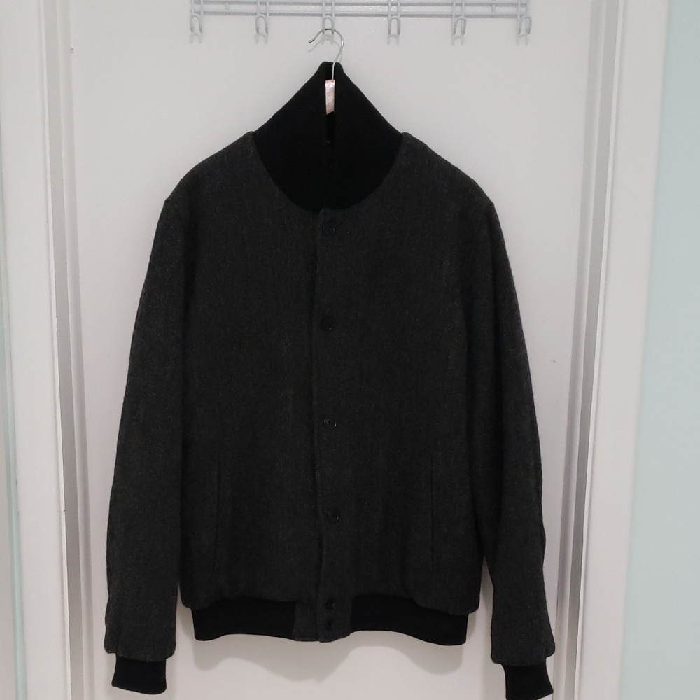 New Mens XL Brooks Brothers Shetland Wool Bomber Winter Jacket